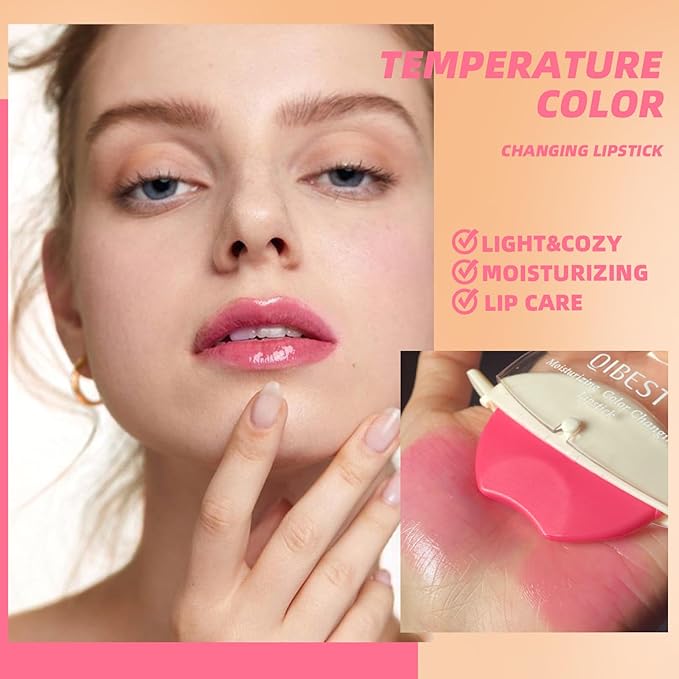 Jolilab 3 Colors Changing Lipstick.Long Lasting Lip Gloss.Lip Balm Tinted Magic Makeup.Magic Temp Color Change Matte Lip Gloss Makeup.0.2oz (01#)