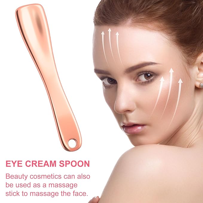 3 Pcs Facial Spatula Sticks Mini Metal Makeup Spatulas Tiny Skincare Cosmetic Spoons Reusable Face Eye Cream Lotion Applicator Tools Facial Massage Sticks for Women Girls