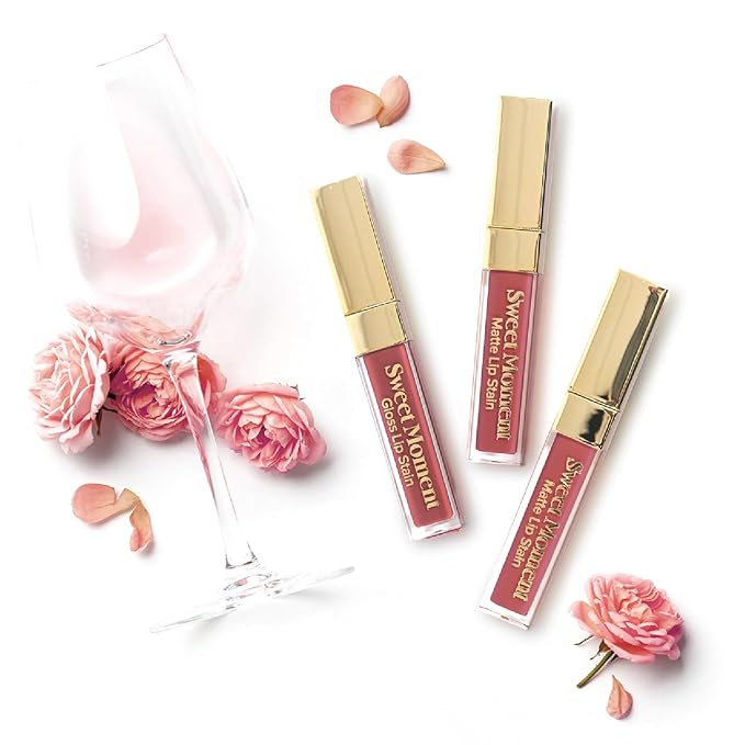 Sistar Sweet Moments Gloss Lip Stain Long-Lasting Glossy Finish Vivid High Pigment Colors Smooth and Sweet 1.5 mL / 0.05 fl. oz. (Dusty Rose)