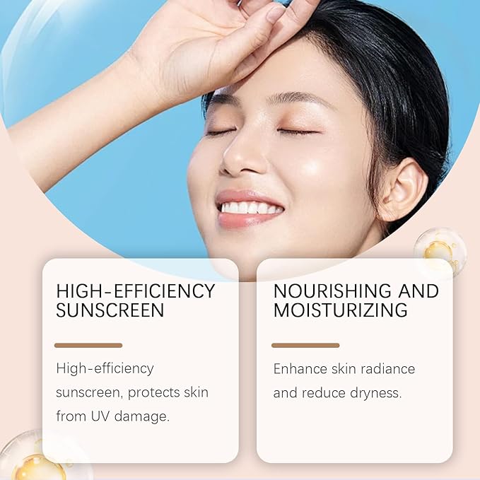 2Pcs BB Blur Tinted Moisturizer SPF 30,BB Tinted Care Primer, BB Cream Tinted Moisturizer,Hydrates & Smooths Your Skin. (Wheat)