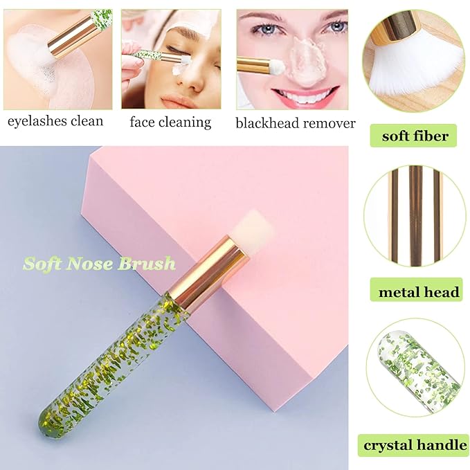 Lash Extension Cleanser, Lash Shampoo Cleaning Kits with Lash Fan, 60ml Lash Shampoo,Cleaning Brush and Wash Bottle for Lash Bath(Green)