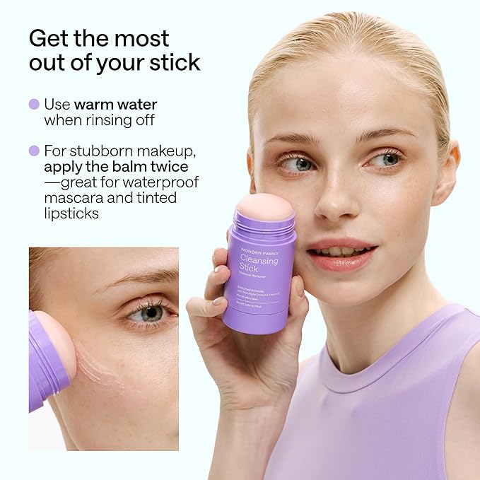 Cleansing Gel Makeup Remover Stick - Melt Cosmetics with Travel Size Facial Cleanser for Sensitive Skin - Cleansing Balm - Clean Makeup Travel Face Cleanser Balm - Paraben, Sulfate Free, 3 Pack