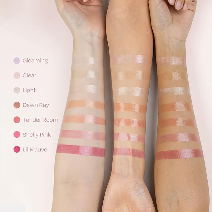 2PCS Face Stick Highlighter Balm - Shimmer Glow, Traunslucent Colors, Glass Skin in a Balm, Korean Beauty, Natural Makeup (CLEAR, LIGHT)