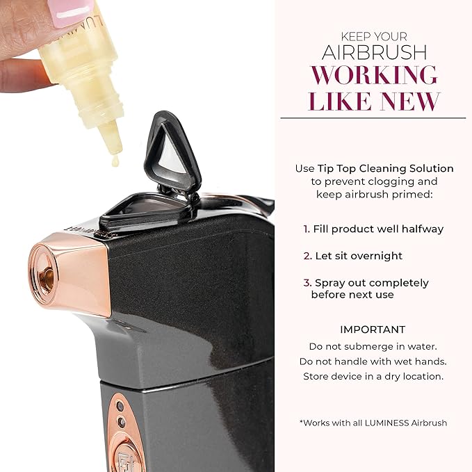 Luminess Breeze Duo Airbrush Makeup System, Deep Coverage – 9-Piece Kit includes 2x Silk Airbrush Foundation, Apricot Shade Blush, Glow Highlighter, Moisturizer Primer, and Airbrush Cleaning Solution