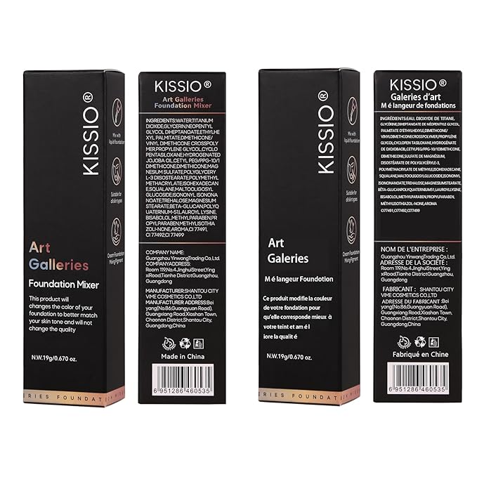 KISSIO Foundaton Mixing Pigment,Yellow Pigment,Foundation Color Corrector,Smooth and Light,Blends Easily With BB Cream,Pink to Yellow,Cruelty Free