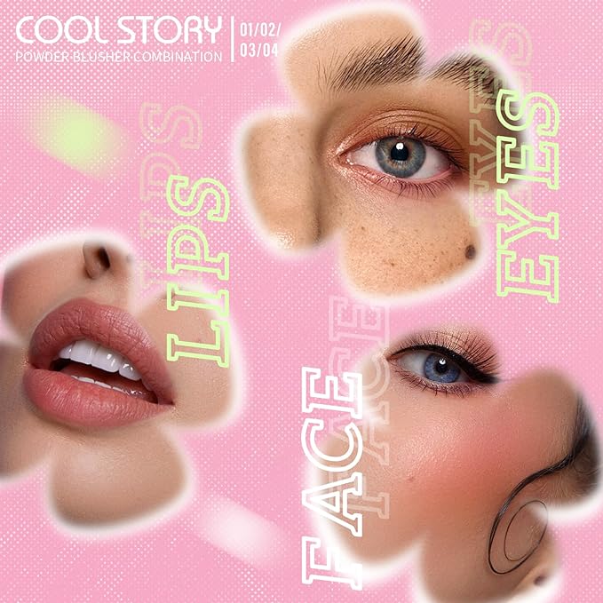 2 Color Cream Face Blush for Cheeks Pallete Women Makeup (4 Colors)