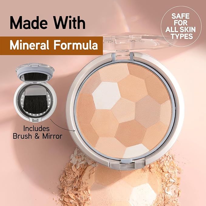 Physicians Formula Setting Powder Palette Multi-Colored Pressed Finishing Powder, Natural Coverage, Beige, Dermatologist Tested, Clinicially Tested