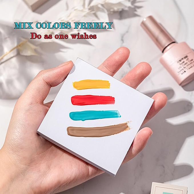 Nail art palette nail polish palette disposable nail mixing palette papers portable waterproof drawing makeup palette nail gel mixing tool 100pcs US241
