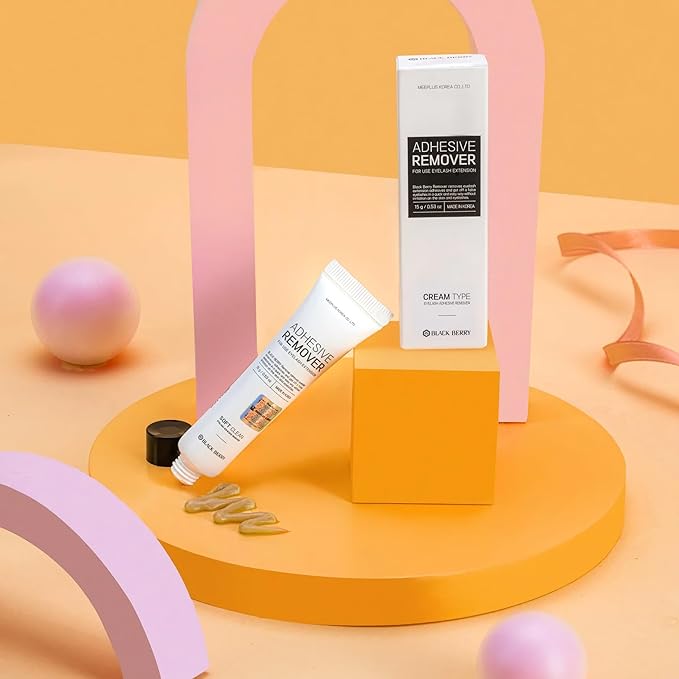 Black Berry 15g Cream Lash Remover for Eyelash Extensions - Cream Eyelash Glue Remover for False Eyelahes Professional Supply Fast Adhesive Dissolution Time in 3 Minutes Salon Use
