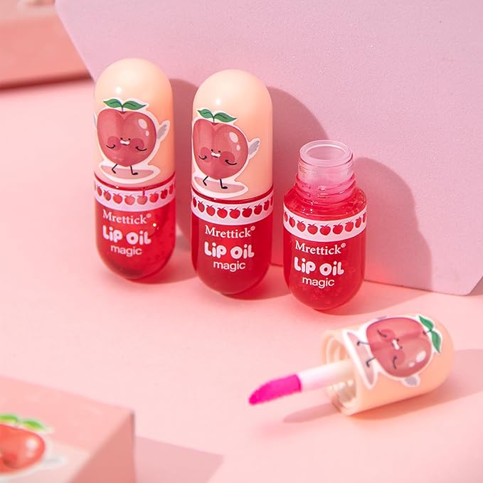 3PCS Lip Gloss,Hydrating Lip Oil Tinted Set | Long Lasting | Non-Sticky | High Shine for Plumper Looking Lips,Moisturizing Lip Oil Gloss for Lip Care and Dry Lips