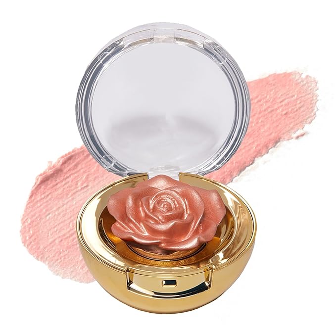 Winky Lux Cheeky Rose, Cream Highlighter with Vitamin E, Gold, Makeup, Rose