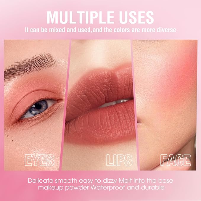 Cream Blush Makeup For Cheeks - Natural Glossy Velvet Texture (06#)