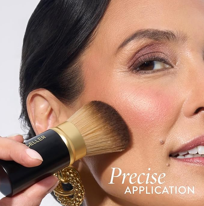 LAURA GELLER NEW YORK Baked Starter Kit - Full Coverage: Double Take Powder Foundation, Tan + Best of the Best Face Palette + Retractable Angled Kabuki Brush