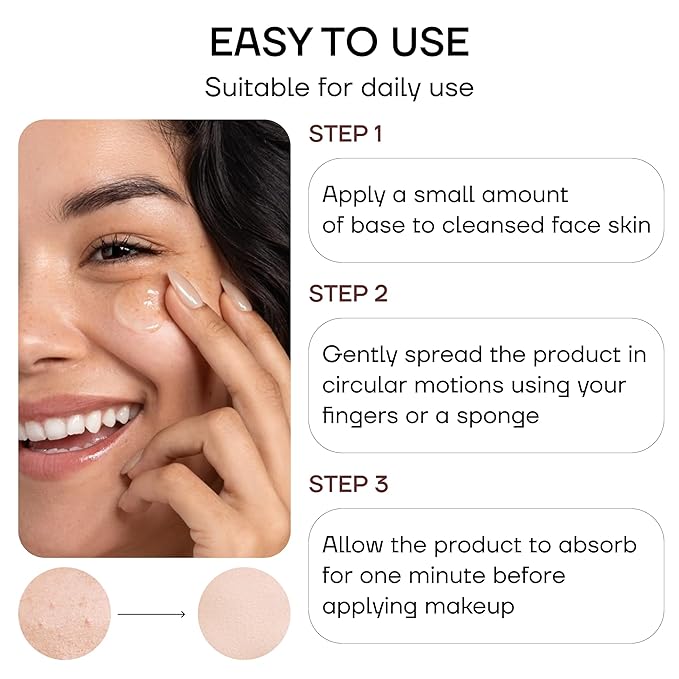 Hydrating Face Primer, lightweight makeup base, improves skin texture, suitable for all skin types, long-lasting and nourishing, paraben-free.