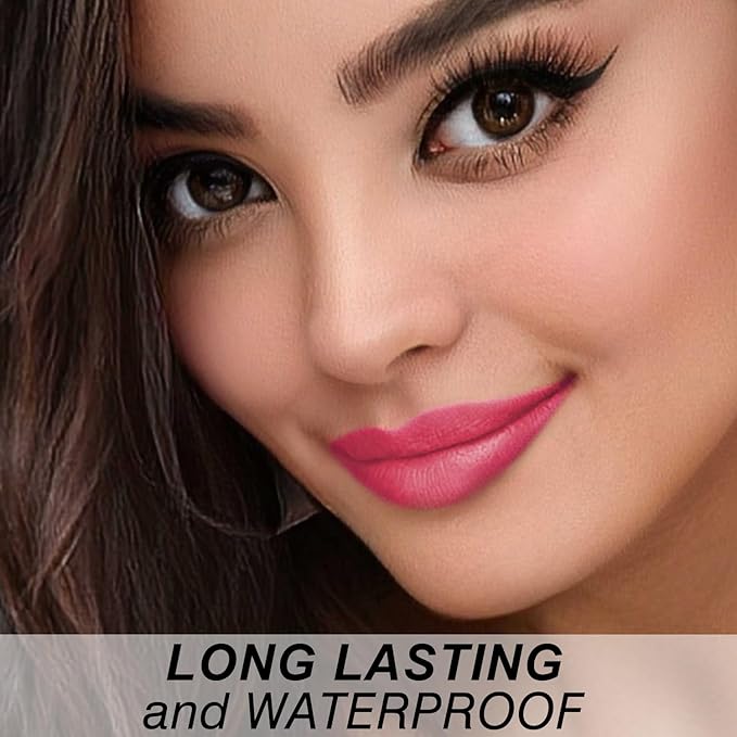 Matte Bullet Long Wear Lipstick - Vegan and Cruelty-Free - Smudge and Waterproof Matte Lipstick with Moisturizing Formula - All Day Comfort - (Ruby Fever #06)