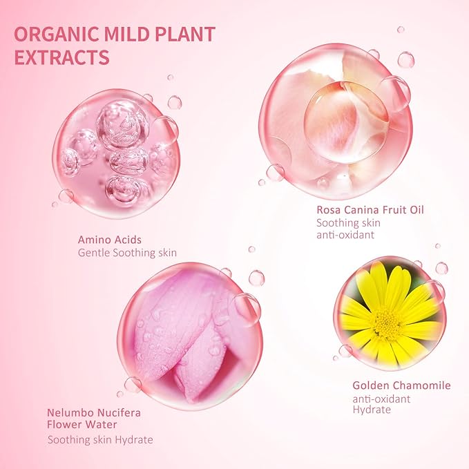 Eyelash Extension Cleanser 207ml +Mascara Wand+ Brush Eyelid Foaming Cleanser,Eyelash Wash and Lash Bath for Extensions,Paraben & Sulfate Free,Makeup Remover,Salon and Home use(207ml/7fl.oz)