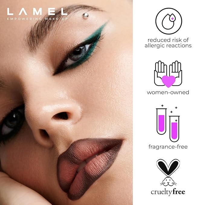 Cherry-Cola Matte Lip Essentials Bundle: Gel Lip Liner Pencil 414 and Powder Drop Lipstick 403 Set