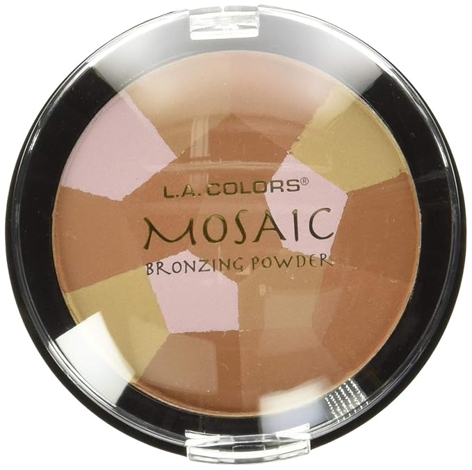 L.A. COLORS HD Mosaic Bronzer (carded), Sun-Kissed Bronze CBMP270 (Pack of 2)