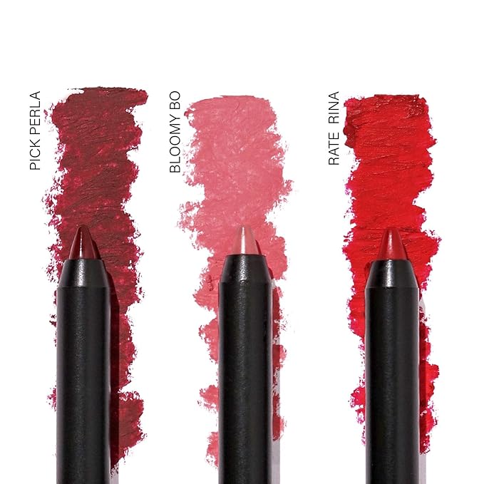 Beauty Vaulte 3 Pcs Lip Liner| Baya Lip Liner Trio| Long Lasting Lip Liner Pencil| Highly Pigmented Lip Liner| Available in Three Colors Flamingo Pink, Currant Red, Dark Magenta