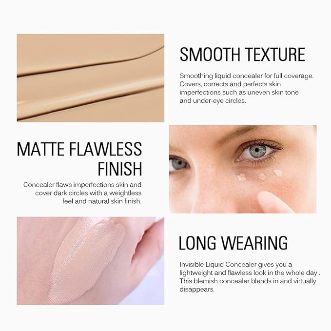 Face Primer Makeup(3Pcs) & Full Cover Concealer(3Pcs) Women Makeup Set, Smooth Creamy Cosmetic Perfectly Cover Face Body Blemishes,Tattoos,Brown Spots,Eye Circles