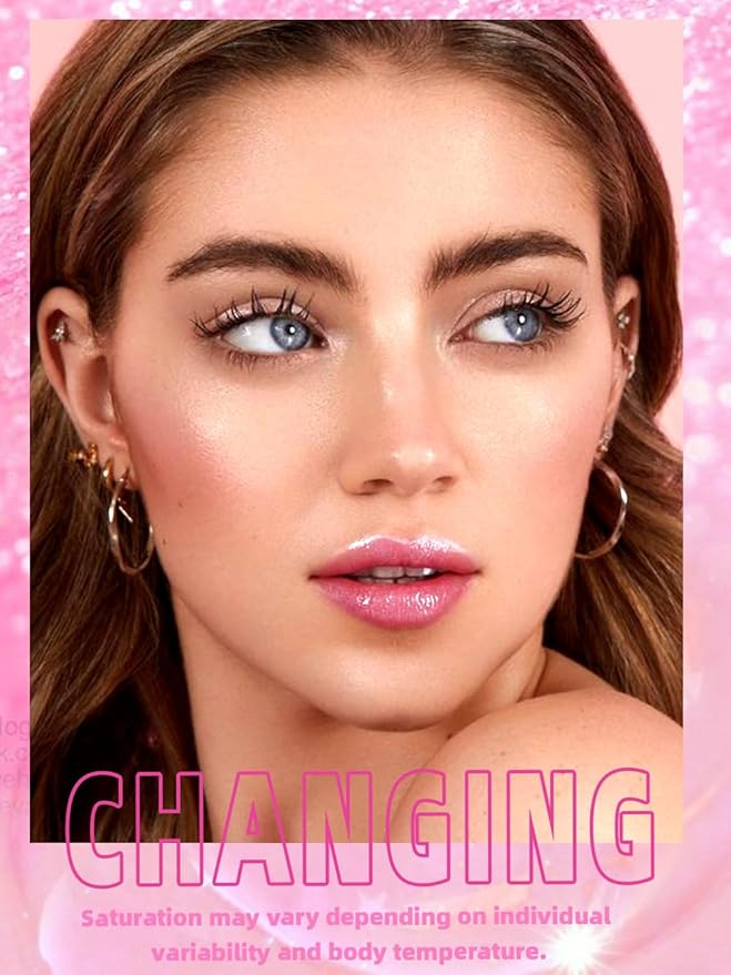 2Pcs Color Changing Lip Glow Oil,Bossup Magic Color Changing Lip Oil Moisturizing Lip Care Boss up Lip Plumping Long Lasting Fresh Texture Lip Oil