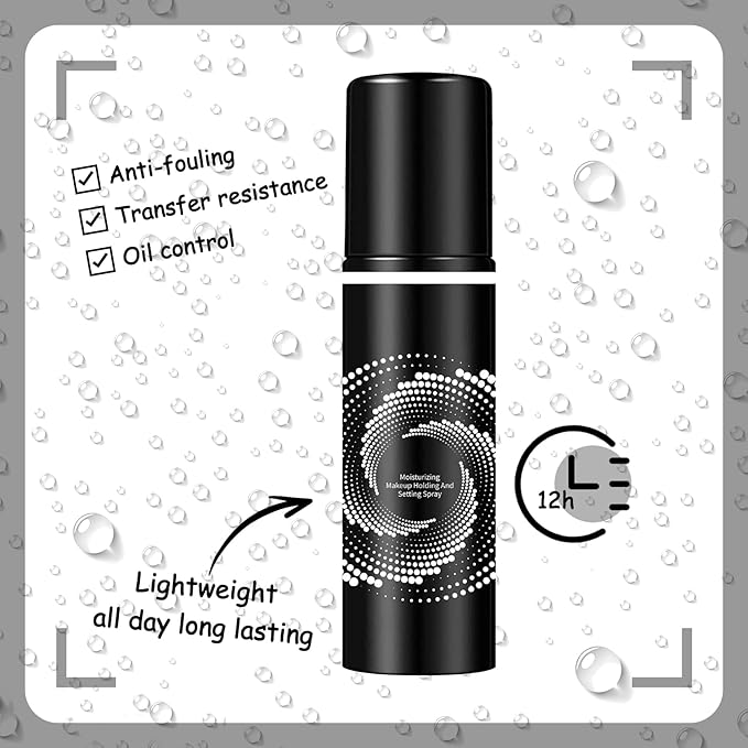 2 Pack Makeup Setting Spray for Face, Lightweight Long Lasting Smudge-proof Makeup Finishing Spray Set, Hydrating, Waterproof, All-Day Wear Refreshing Face Mist