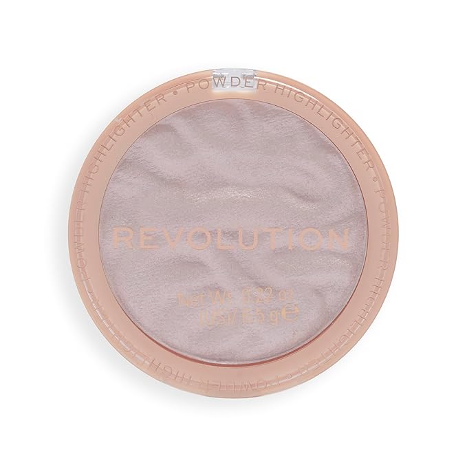 Revolution, Reloaded Pressed Powder Highlighter, Intensely Pigmented for a High Impact Dewy Finish, Peach Lights, 0.22 Oz