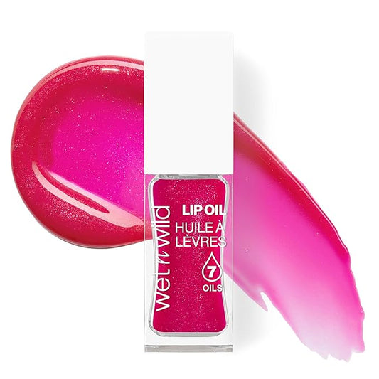 wet n wild Lip Oil - Lightweight, Non-Sticky, Hydrating & Nourishing Formula with 7 Conditioning Oils, Vegan & Cruelty-Free - Dress Code