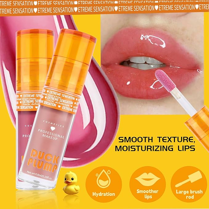Super Lustrous Lip Oil, Non-Sticky, Hydrating, Hypoallergenic, Waterproof, High Shine Finish (02# Warm Nude)