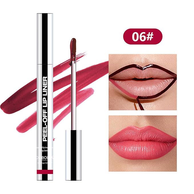 3 Colors Peel off Lip Stain Tattoo, Peel off Lip Liner Tattoo Matte Finish Lip Stain, Colors Change Lip Gloss Long Lasting Waterproof Plump Lip Makeup Gift for Women