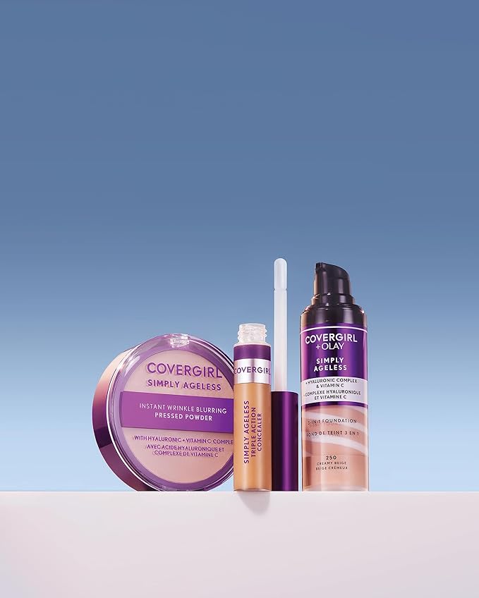 Covergirl Simply Ageless Instant Wrinkle Blurring Pressed Powder, Soft Sable, 0.39 Oz.