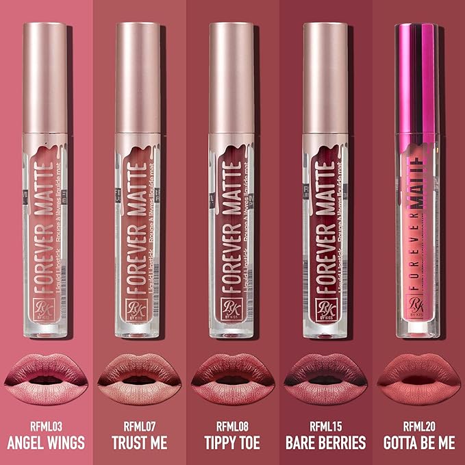 Ruby Kisses Forever Matte Liquid Lipstick 5 Pack - RFML03&07&08&15&20