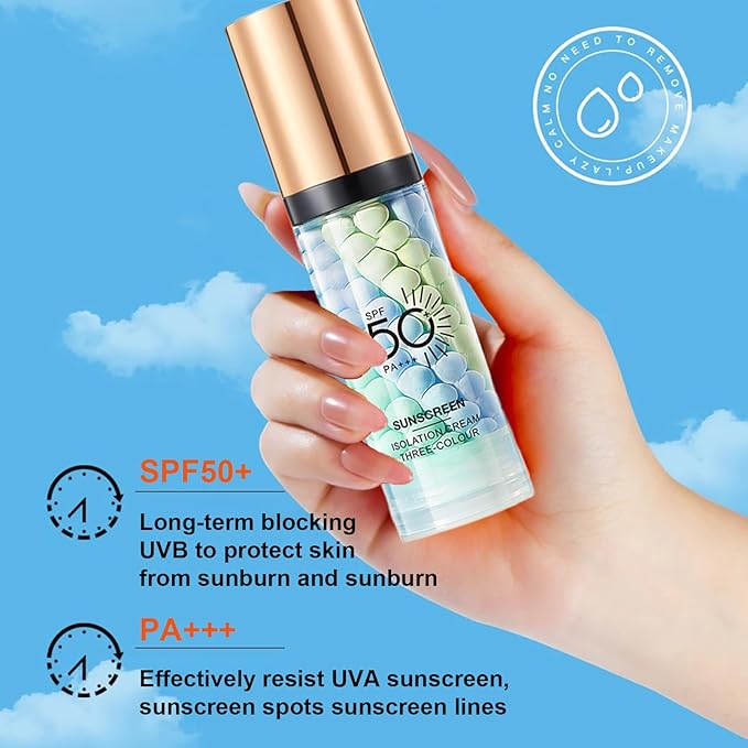 Primer Face Makeup with SPF 50, Color Correcting Primer, Hydrating Face Primer for Makeup, Color Corrector for Redness Waterproof & Long Lasting & Oil Control, Protection Immediately