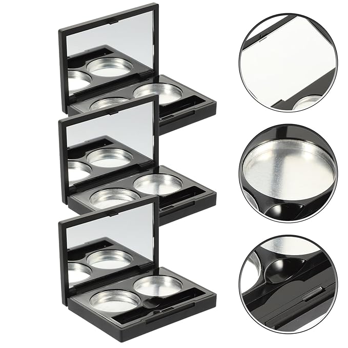 Balacoo Empty Eyeshadow Palette: 3 Sets Empty Makeup Eyeshadow Box Magnetic Makeup Case Travel Eyeshadow Container Cosmetics Eyeshadow Pans for Makeup