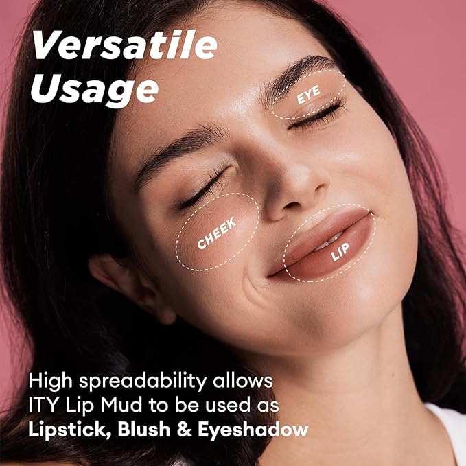 ITY Velvet Matte Finish Lip Stain-Mousse Textured Lip Clay, Red Shade, Conceals Lip Lines, Rich Pigment Lip Tint Lipsticks, 0.14 oz (4g) in Ginger, Embered.