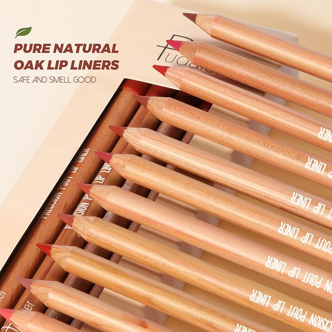 2Pcs Microblading Eyebrow Pens and 12Pcs Lip Liner Set