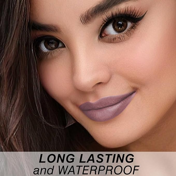 Matte Bullet Long Wear Lipstick - Vegan and Cruelty-Free - Smudge and Waterproof Matte Lipstick with Moisturizing Formula - All Day Comfort - (Mauve Magic #18)
