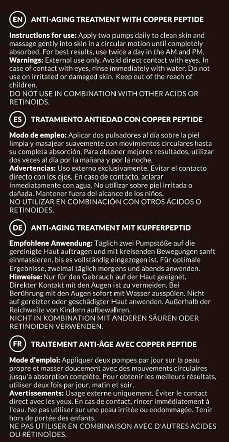 COPPER PEPTIDE - Anti-aging 3% Pure Copper Peptide Treatment