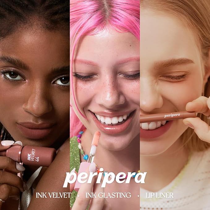 Peripera Ink the Velvet Lip Tint - High Pigment Color, Longwear Lip Stain, Weightless, Not Animal Tested, Gluten-Free, Paraben-Free, Korean Lip Tint (043 CAFFEINE NUDE (NEW))