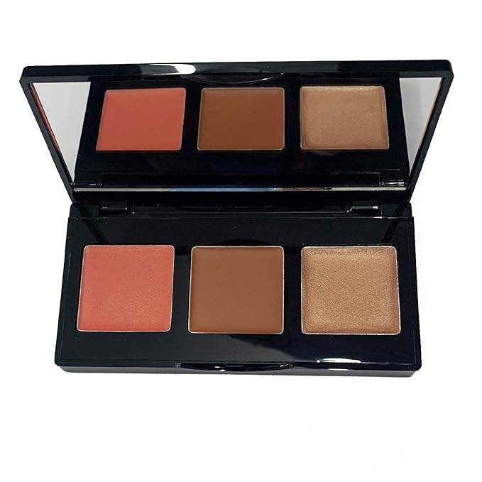 LAURA GELLER NEW YORK Multitasking Eye Lip Cheek Palette Cream to Powder Trio, Nudes
