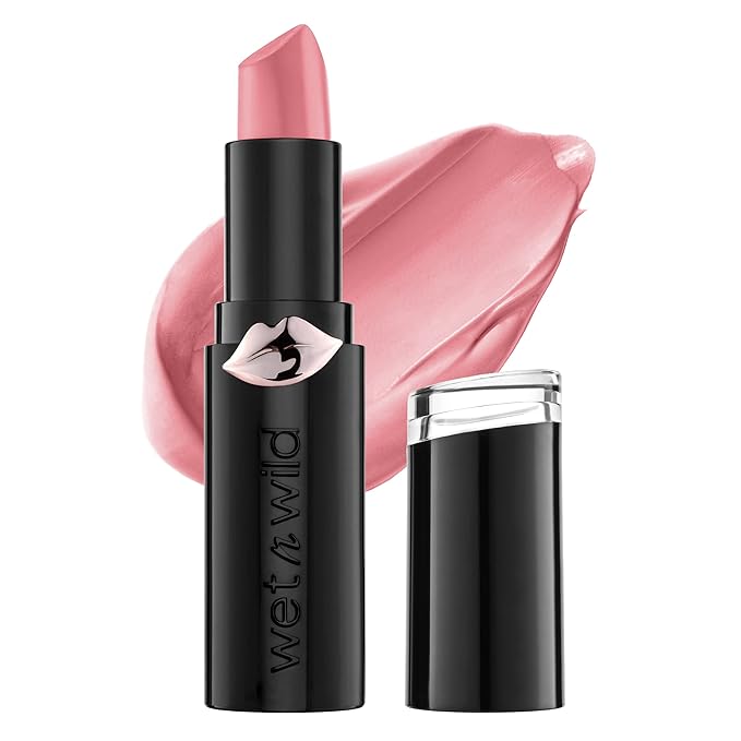 wet n wild Mega Last Matte Lip Color, Semi Matte Hyaluronic Acid Infused, Long Lasting Full Coverage for a Nourishing Pout, Cruelty-Free & Vegan - Think Pink