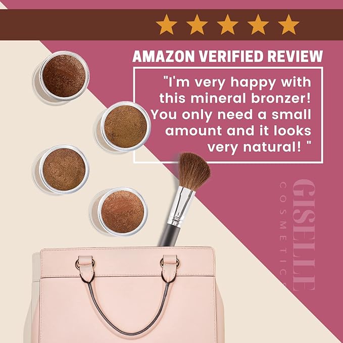 Private Dancer Bronzer Powder - Travel Size Face Makeup and Face Powder - Matte, Baked, Organic, Natural, Mineral, Loose Powder, Highlighter, and Contour for Bronzing and Blush