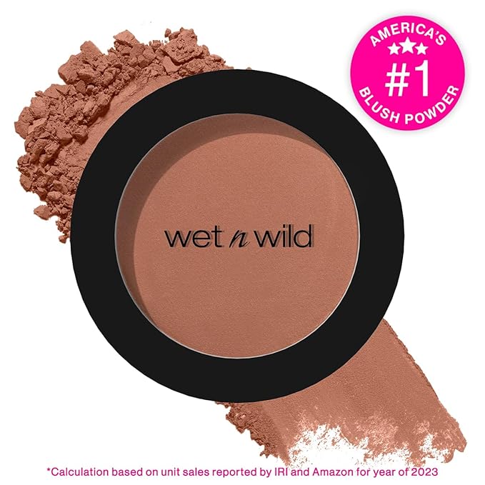 wet n wild Color Icon Blush, Effortless Matte Natural Sheer Glow & Seamless Blend, Luxuriously Infused Smooth Jojoba Oil, Cruelty-Free & Vegan - Naked Brown