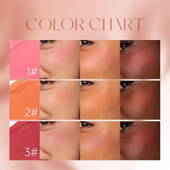 Blush Stick for Cheeks and Lips, On-the-Go Glow Blush, Hydrating Solid Cheek Tint, Multi-use Blush Makeup Stick, Tinted Moisture Sticks, Beautiful Natural Shades (01#Fleur)
