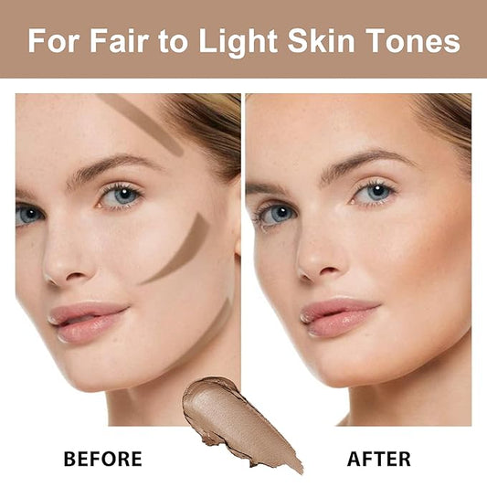 FV Cool Toned Contour Stick, Blendable & Smooth, Natural Finish, Waterproof & Long Lasting Face Shaping Makeup for Beginners, For Fair/Light Skin Tones, Cruelty-free, 01 Amber