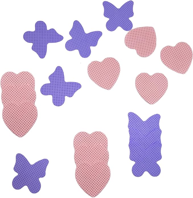 1000 PCS Lint Free Nail Wipes, Lash Glue Eyelash Extension Glue Wipes, Nail Polish Remover for Lash Extension Supplies, Cleaning Pads (Purple, Butterfly Shape)