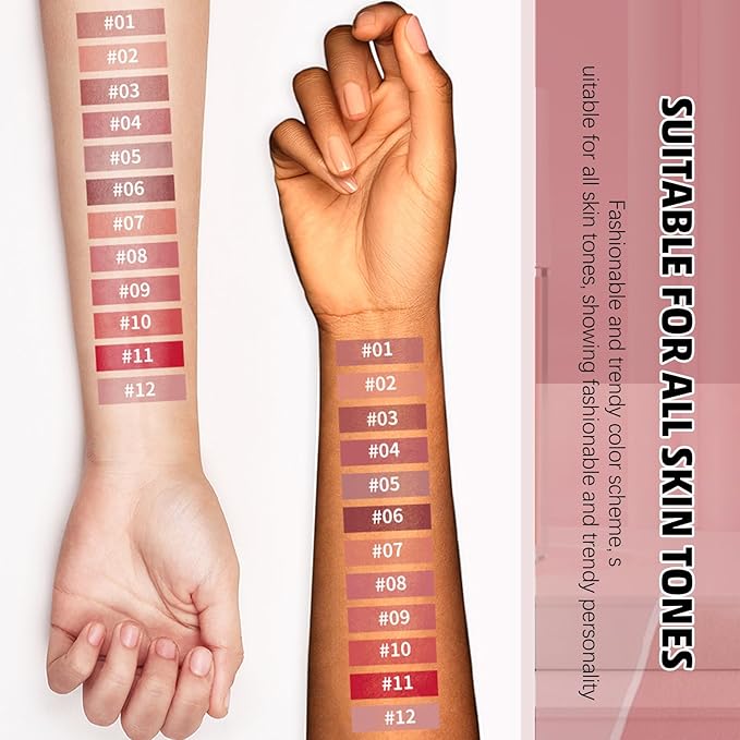 Matte Lip Gloss, Lip Gloss Silky Smooth Finish, Lipgloss Makeup Colorful and Creamy Texture, Lipstick for Every Occasion, Lip Oil Moisturizing and Hydrated #08