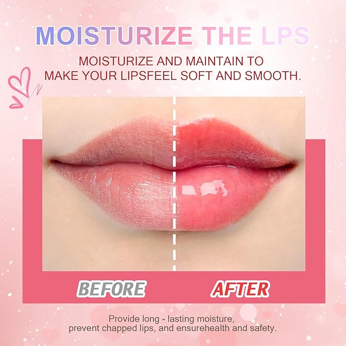 6 Colors Ultra-large Capacity Lip Gloss Set, Clear Lip Gloss and Glow Lip Oil For Woman, Soft and Smooth Lip Gloss Pack,Moisturizing and Hydrating Lip Makeup,Non-sticky Fat Oil Lip Gloss