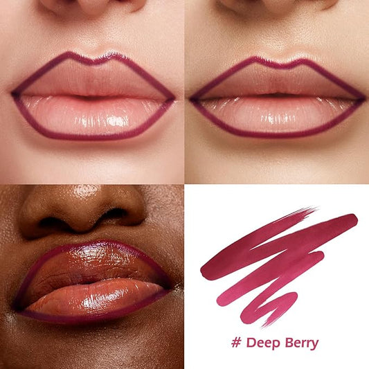 KIMUSE Peel Off Lip Liner Stain, Long Lasting Lip Tint Stain Peel Off, Waterproof, Transfer-Proof, Highly Pigmented Color Peel Off Lip Stain Liner, Matte Finish