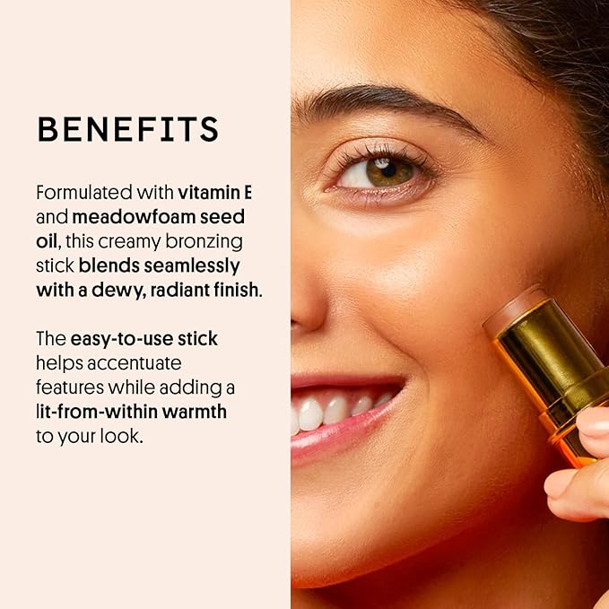 Winky Lux Bronze Age Bronzer Stick - Sun Goddess, Cream Bronzer and Contour Stick, Hydrating Makeup for Flawless, Smooth Skin, Vitamin E and Meadowfoam Seed Oil Face Makeup, Easy to Use Bronzer